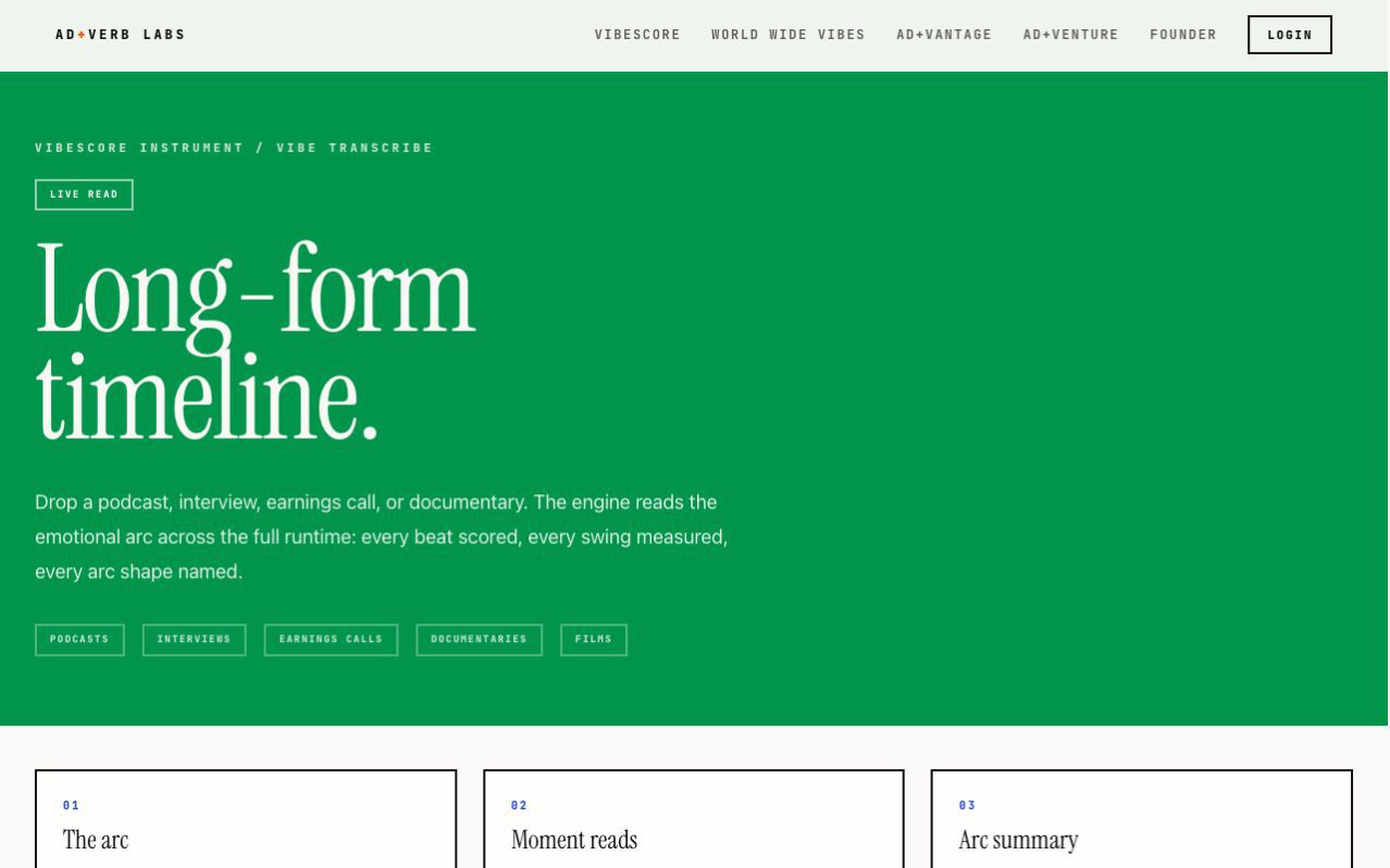 Vibe Transcribe product interface